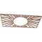 Ekena Millwork Hoover Wood Fretwork Pierced Ceiling Medallion, Wood (Paint Grade), 28"W x 14"H x 10 3/8"ID x 3/8"T CMWP28X14X0375HOMF - alternate 3